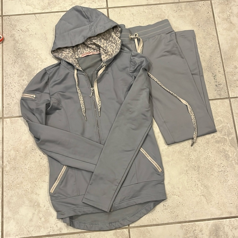 Juicy Couture Nylon Athleisure Down Dog Couture Workout Set